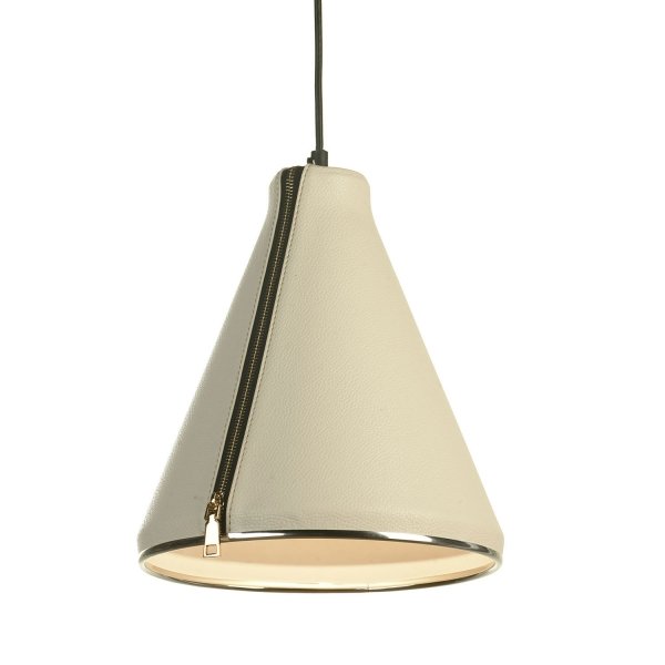 Подвесной светильник Leather Cone Beige Pendant  в Сочи | Loft Concept 