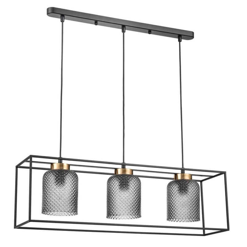 Люстра Myron Chandelier rectangular Черный Дымчатый (Smoke) в Сочи | Loft Concept 