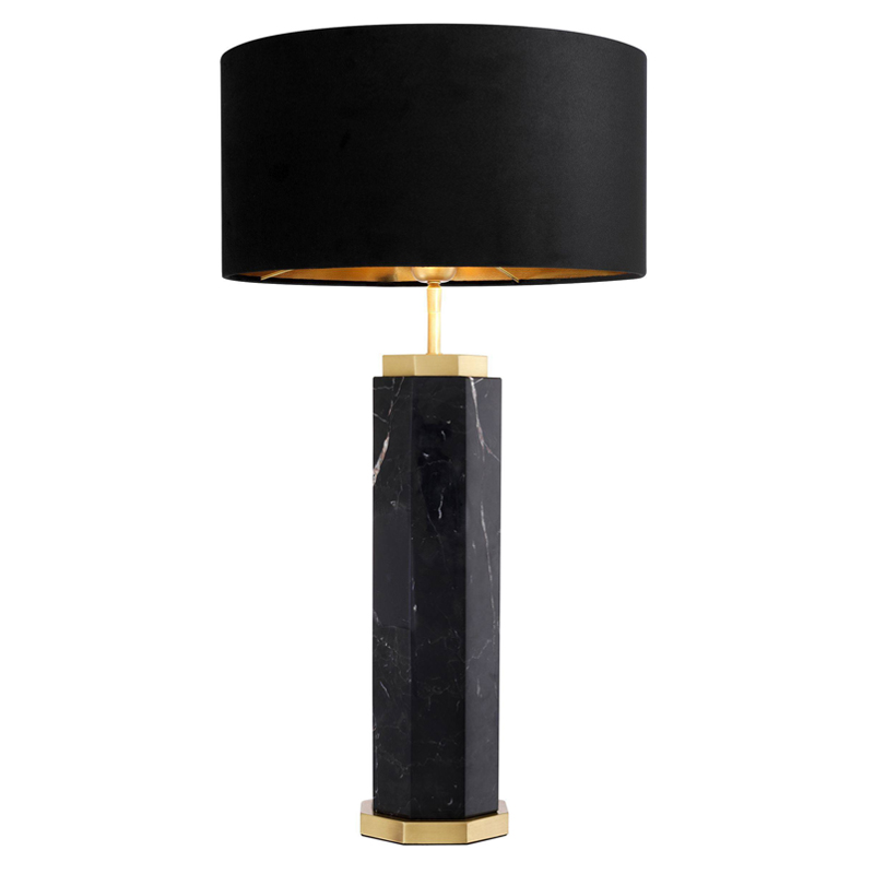 Настольная лампа Eichholtz Table Lamp Newman Black Латунь Античная полированная Черный в Сочи | Loft Concept 