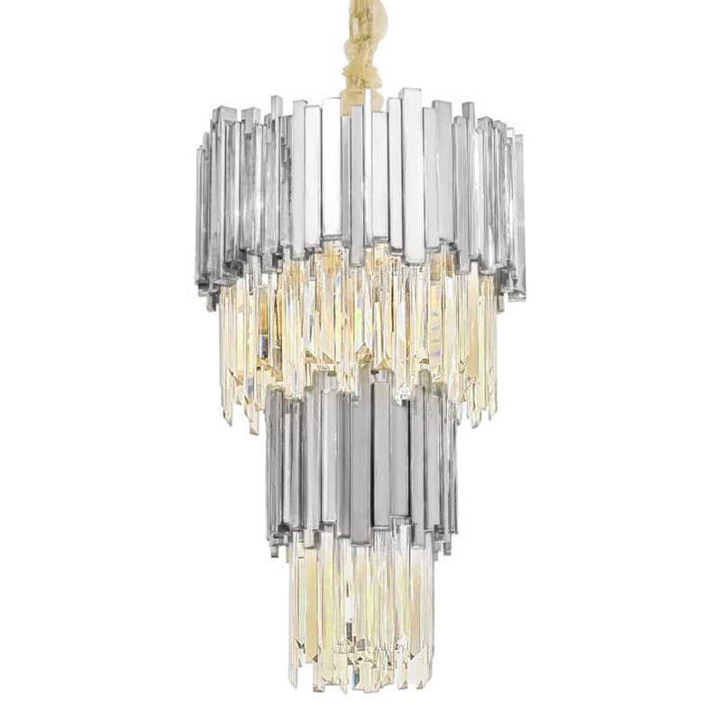 Люстра многоярусная Luxxu Modern Cascade Chandelier Silver Metal Glass 45 Серебряный Прозрачное Стекло Люстра многоярусная Luxxu Modern Cascade Chandelier Silver Metal Glass 45 Серебряный Прозрачное Стекло в Сочи | Loft Concept