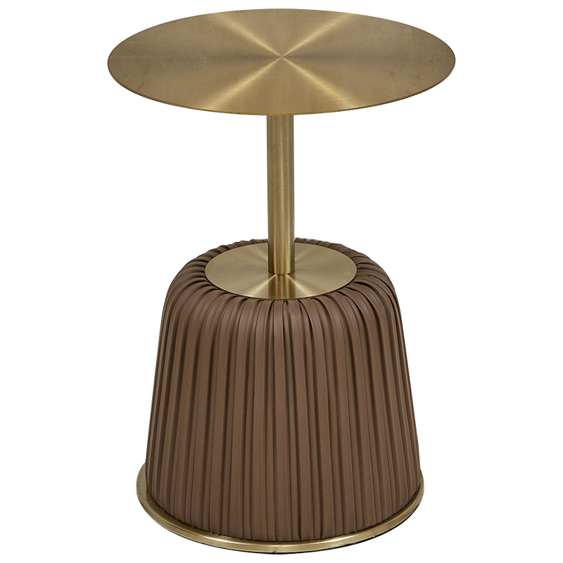 Приставной стол Orlaith Brown Gold Side Table Золотой Коричневый в Сочи | Loft Concept 