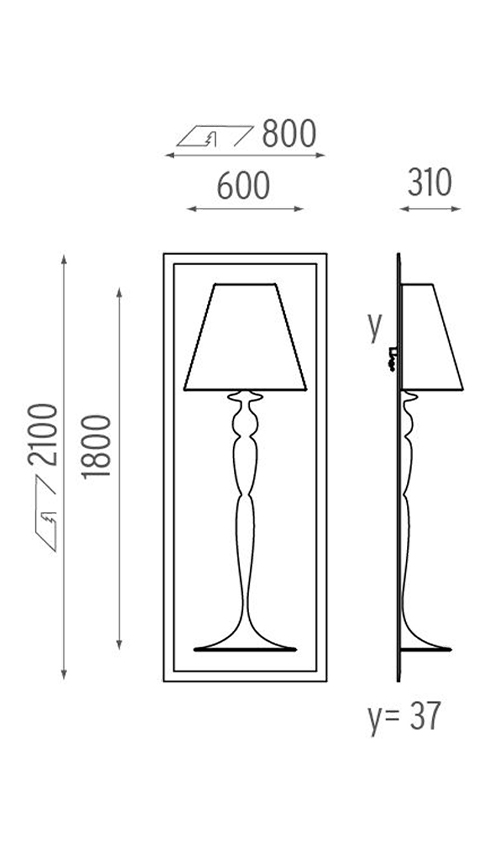 Настенный Светильник Flos Abajourd Hui Large Lampada da parete в Сочи