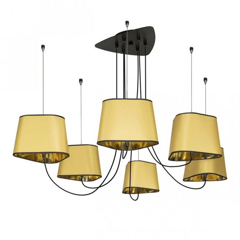 Люстра Designheure Lighting Gold 6 плафонов Золотой Черный в Сочи | Loft Concept 