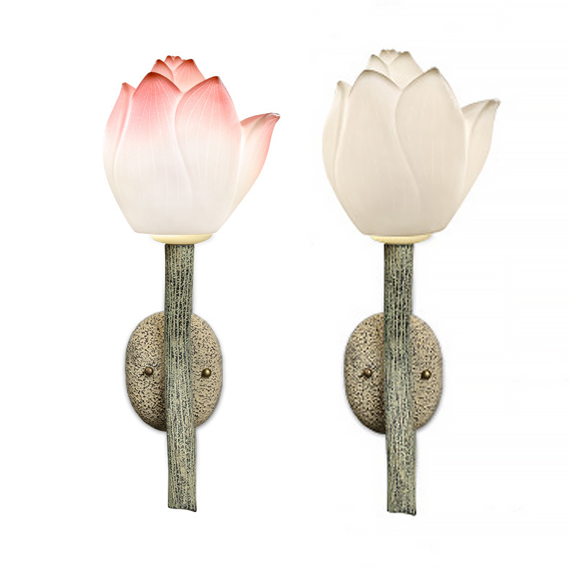 Бра Lotus Flower Sconce Розовый пастельный Белый Античный зеленый в Сочи | Loft Concept 