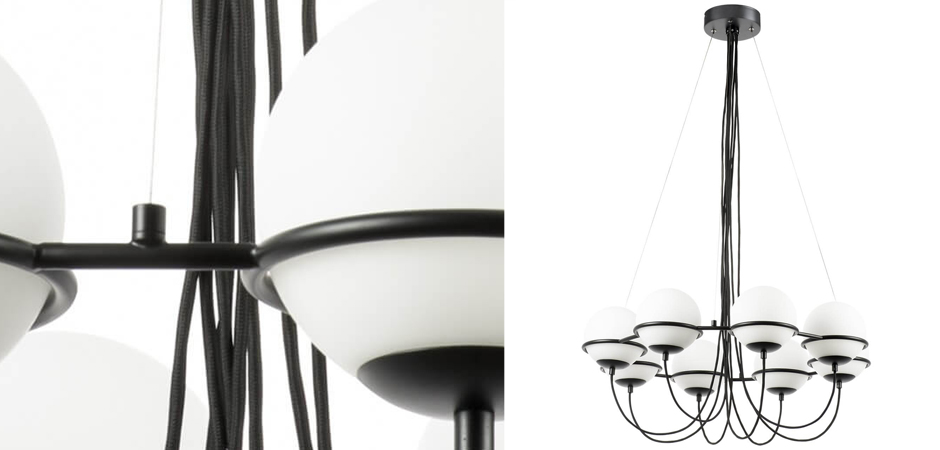 Люстра Melissa Chandelier Black 8 Люстра Melissa Chandelier Black 8 - Loft-Concept в Сочи