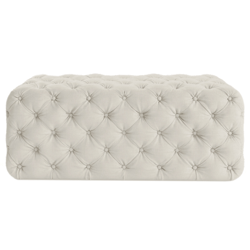 Оттоманка Capitone Rectangular Ottoman  ivory ( слоновая кость ) в Сочи | Loft Concept 