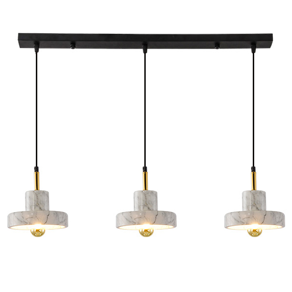 Люстра Tom Dixon Stone Pendant White 3 Белый Золотой в Сочи | Loft Concept 