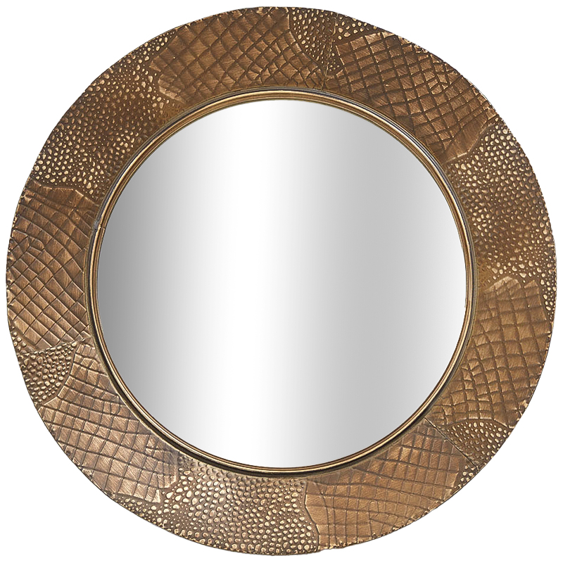 Круглое зеркало Rafferty Round Brass Mirror Латунь Зеркало в Сочи | Loft Concept 