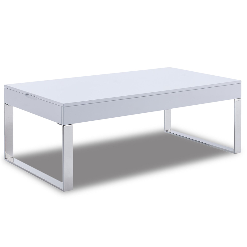 Кофейный стол Annecy Coffee Table white Белый Хром в Сочи | Loft Concept 