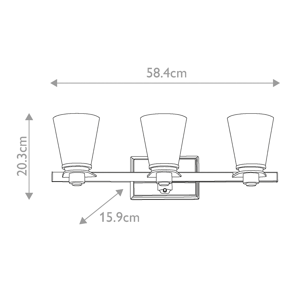 Бра для ванных комнат с белыми стеклянными конусными плафонами Hinkley в Сочи