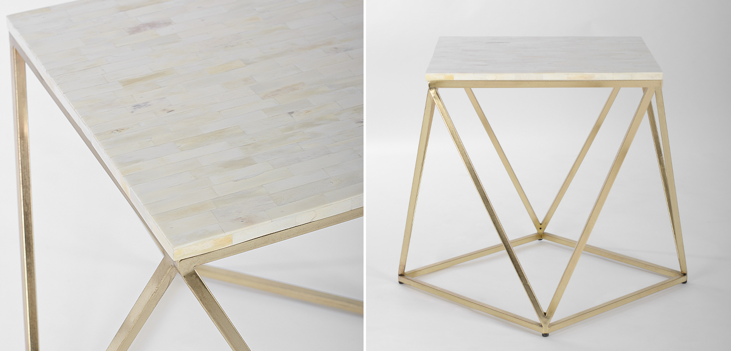 Кофейный Стол Bone Inlay Geometry - фото