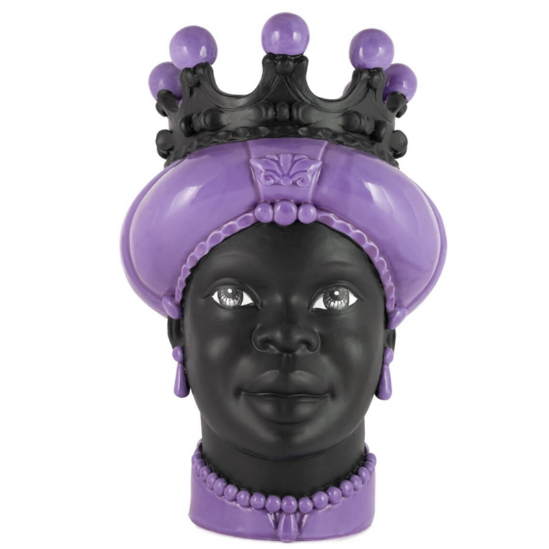 Ваза VASE MORO LADY CROWN DARK purple Черный Сиреневый в Сочи | Loft Concept 