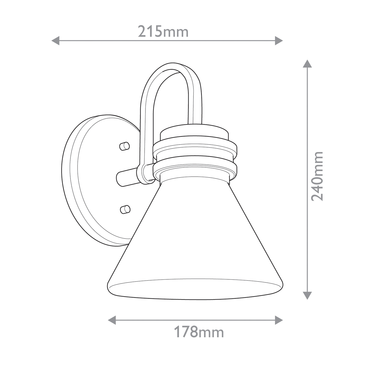 Бра с белым матовым плафоном в форме конуса Kichler в Сочи