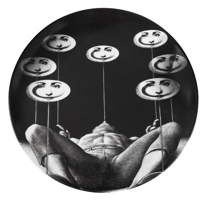 Декоративная тарелка Fornasetti 30.CR.BW.R01-193 Черный Декоративная тарелка Fornasetti 30.CR.BW.R01-193 Черный в Сочи | Loft Concept