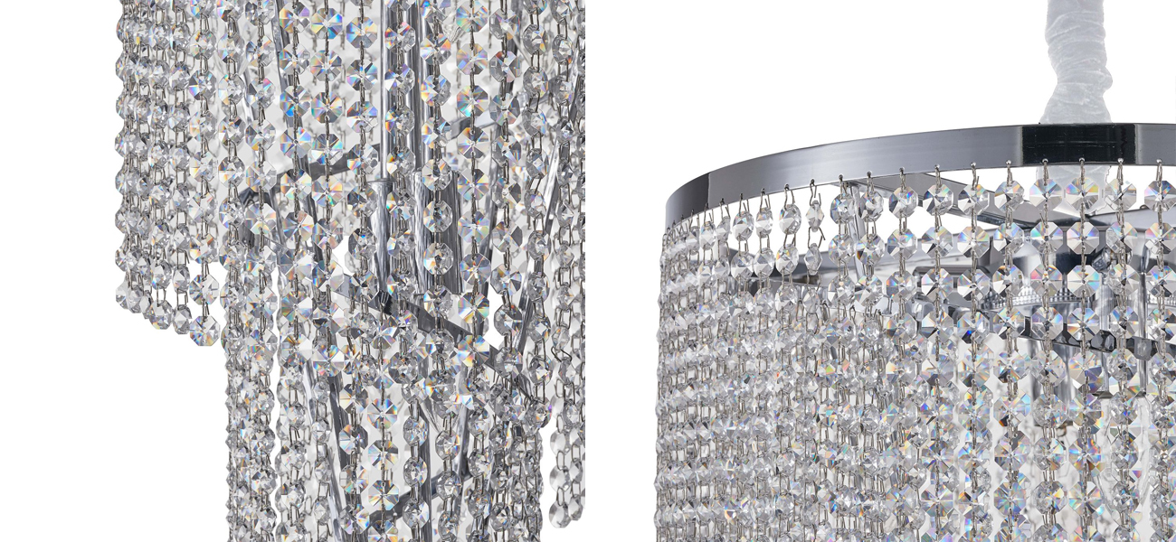 Хрустальная люстра Crystal Art Nickel D70 см - фото №1