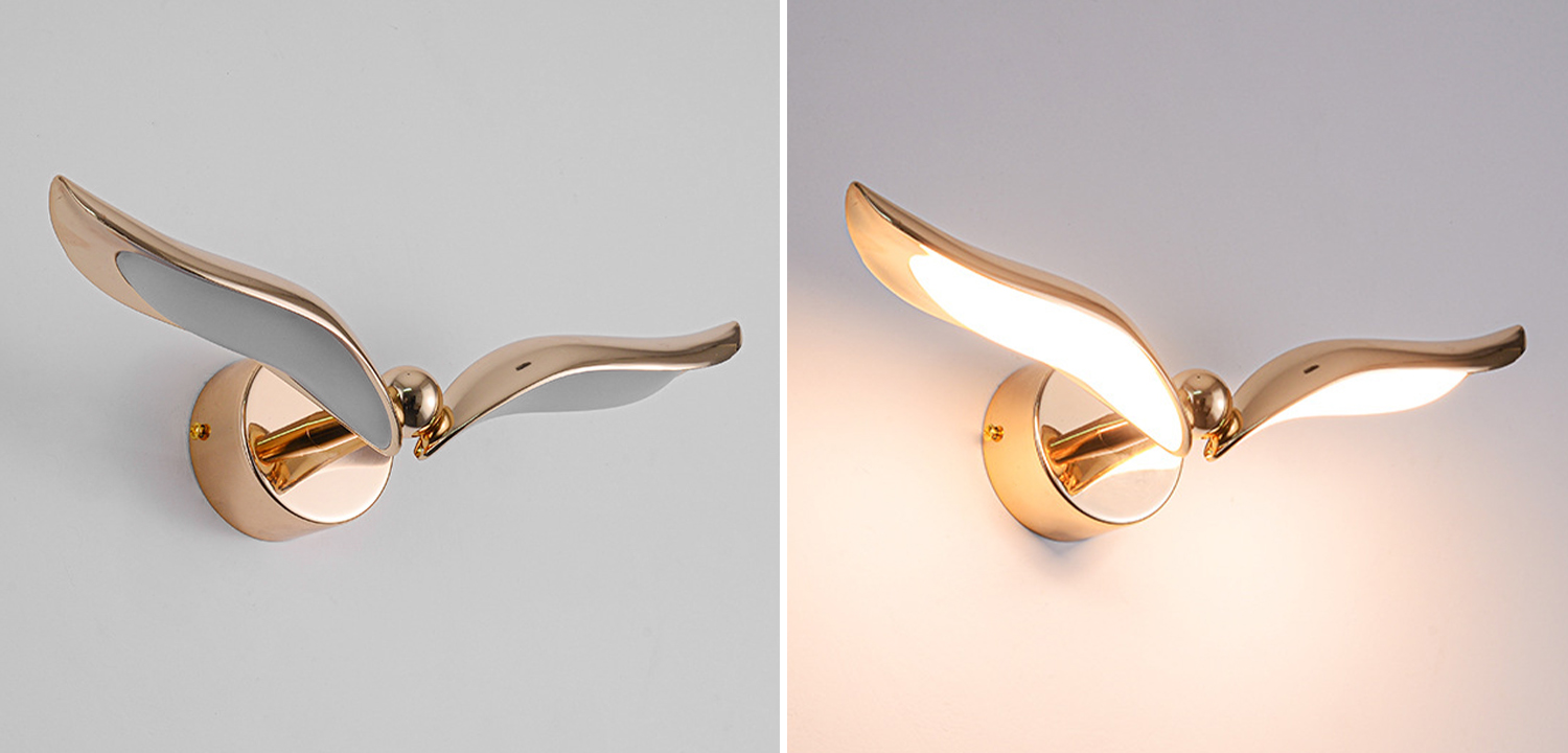 Дизайнерское Бра Золотая птичка - фото