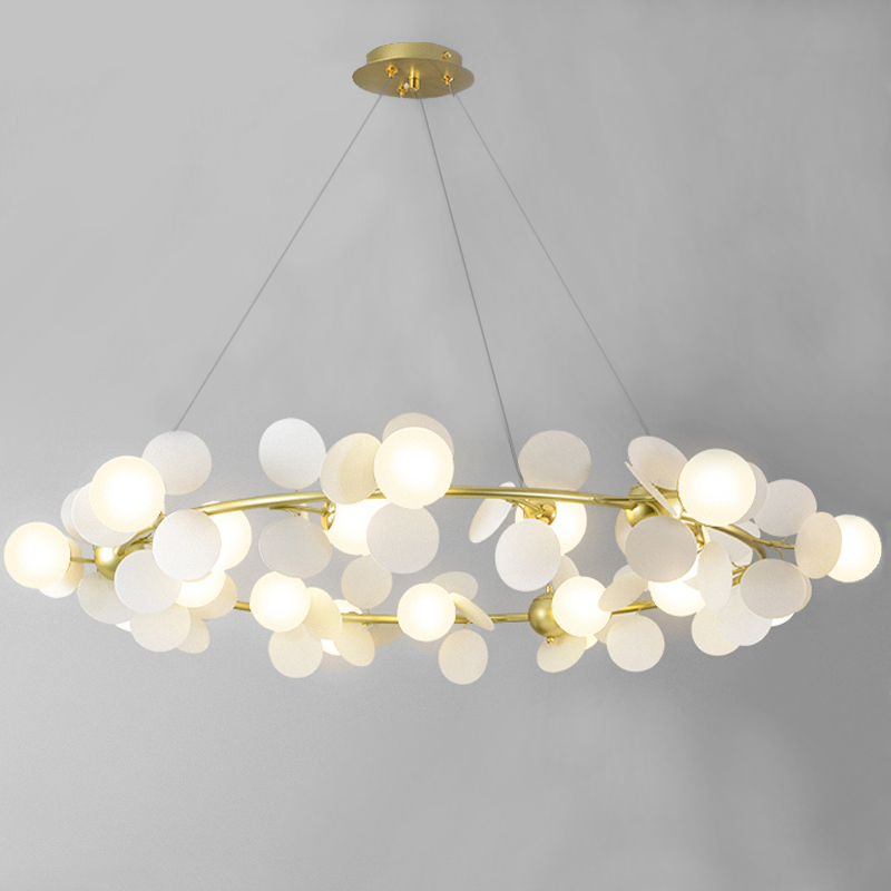 Люстра MATISSE Chandelier circle white Золотой Белый в Сочи | Loft Concept 