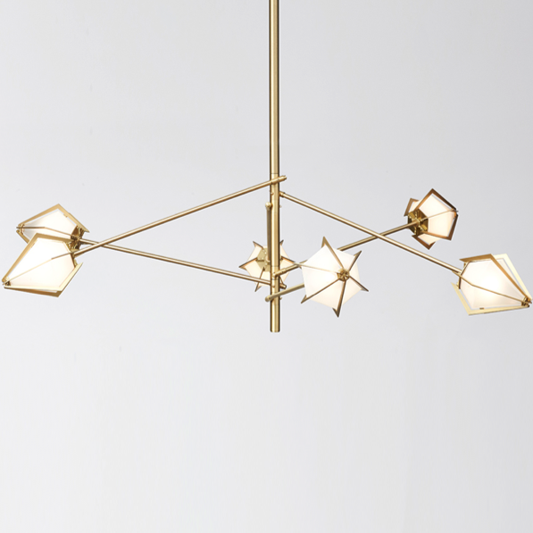 Люстра HARLOW Spoke Chandelier Gabriel Scott Латунь в Сочи | Loft Concept 