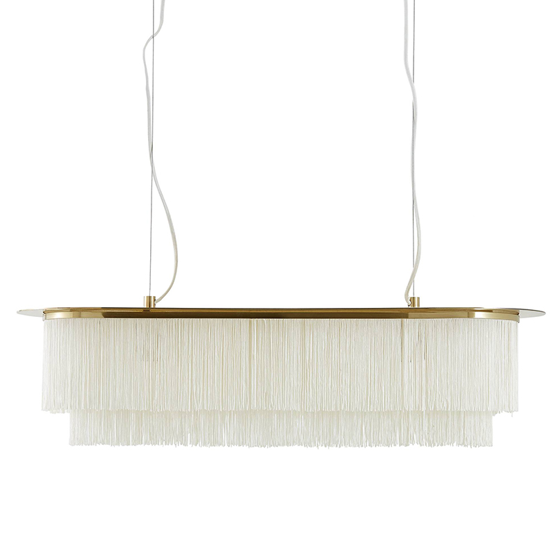 Люстра Houtique Linear Chandelier Cream Кремовый Латунь в Сочи | Loft Concept 