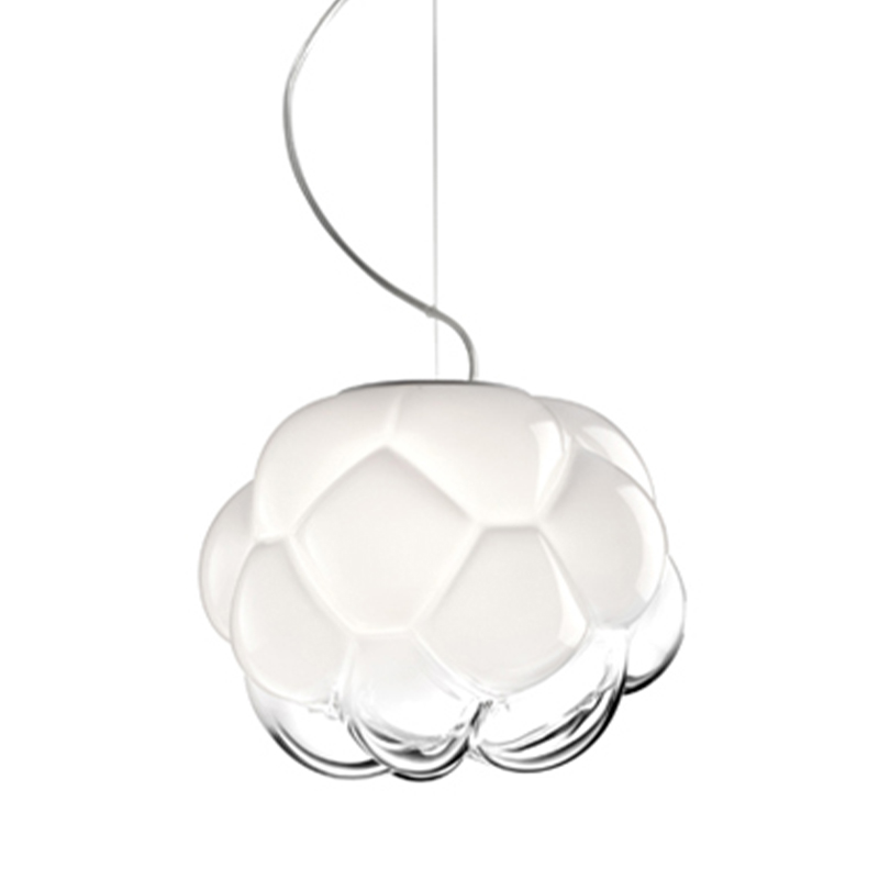 Подвесной светильник Fabbian Cloudy Hanging Lamp Белый Прозрачное Стекло в Сочи | Loft Concept 