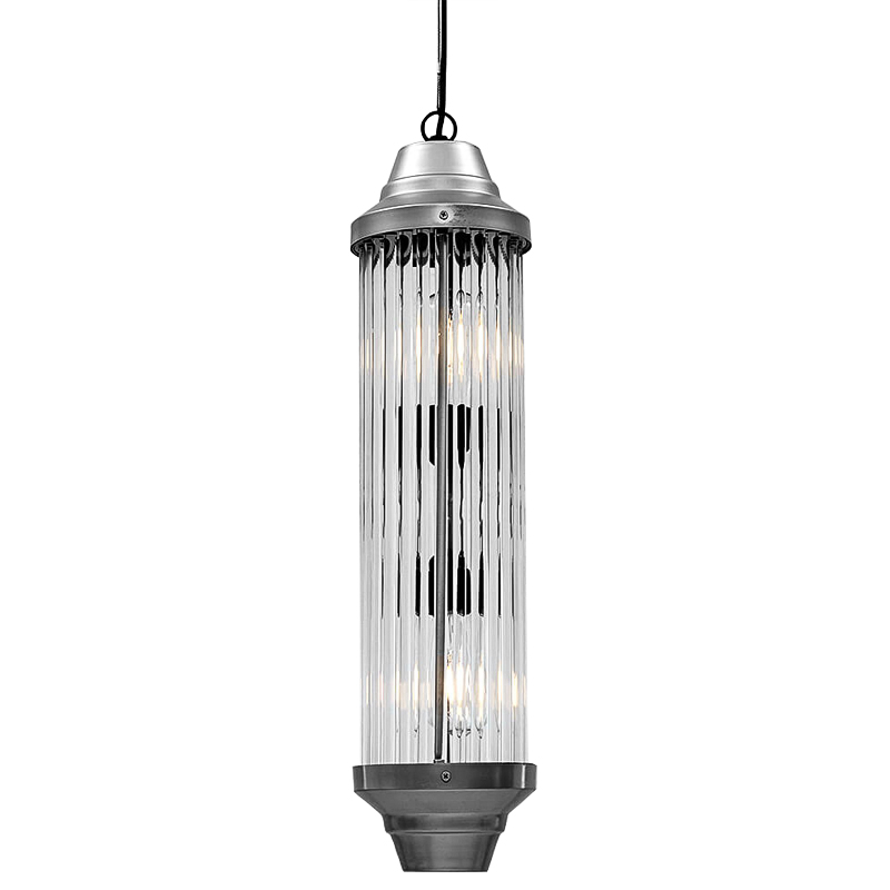 Подвесной светильник Transparent Tubes Pendant Хром Прозрачный в Сочи | Loft Concept 