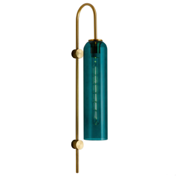 Бра ARTICOLO float Wall Sconce  Drunken Emerald Золотой Бирюзовый в Сочи | Loft Concept 