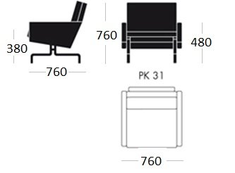 Кресло PK31 1 seat в Сочи