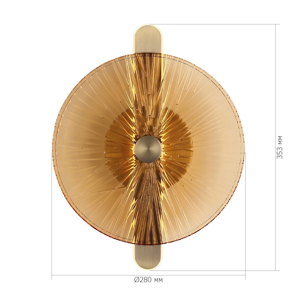 Бра с круглым стеклянным плафоном Gingham в Сочи