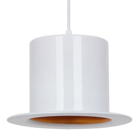 Подвесной светильник Pendant Lamp Banker Bowler Hat White I Белый в Сочи | Loft Concept 