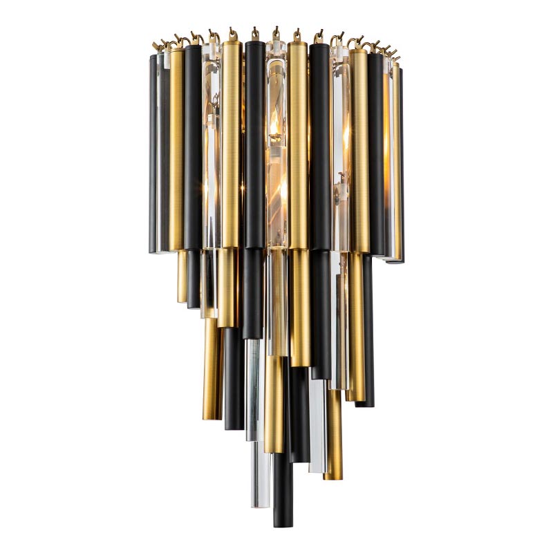 Бра Black Brass Symphony Wall Lamp Черный Латунь Прозрачный (Transparent) в Сочи | Loft Concept 