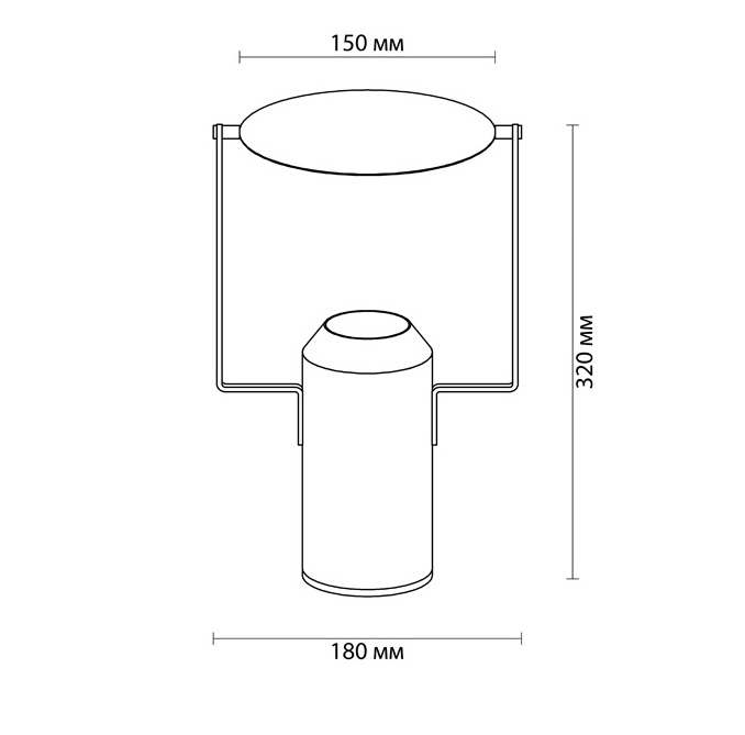 Настольная лампа Black Cylinder Table Lamp в Сочи