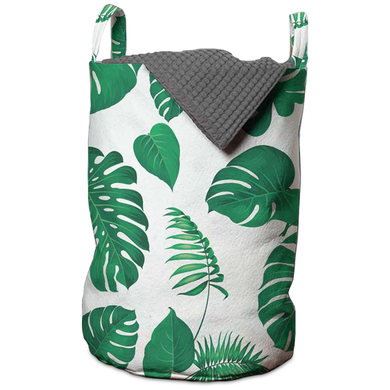 Корзина Tropical Pattern Basket Зеленый Белый в Сочи | Loft Concept 