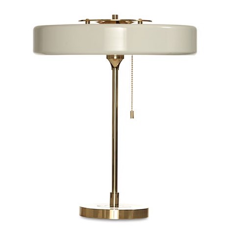 Настольная Bert Frank Revolve Table Lamp White Латунь Белый в Сочи | Loft Concept 