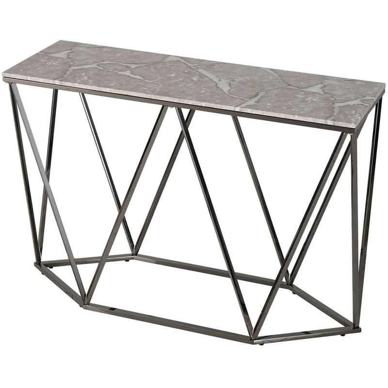Консоль Kovaldzhi Collection Frame Geometry Dark Chrome Бежево-серый Белый Мрамор Bianco Темный хром Консоль Kovaldzhi Collection Frame Geometry Dark Chrome Бежево-серый Белый Мрамор Bianco Темный хром в Сочи | Loft Concept