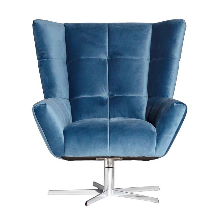 Кресло вращающееся Lord Armchair blue Синий в Сочи | Loft Concept 