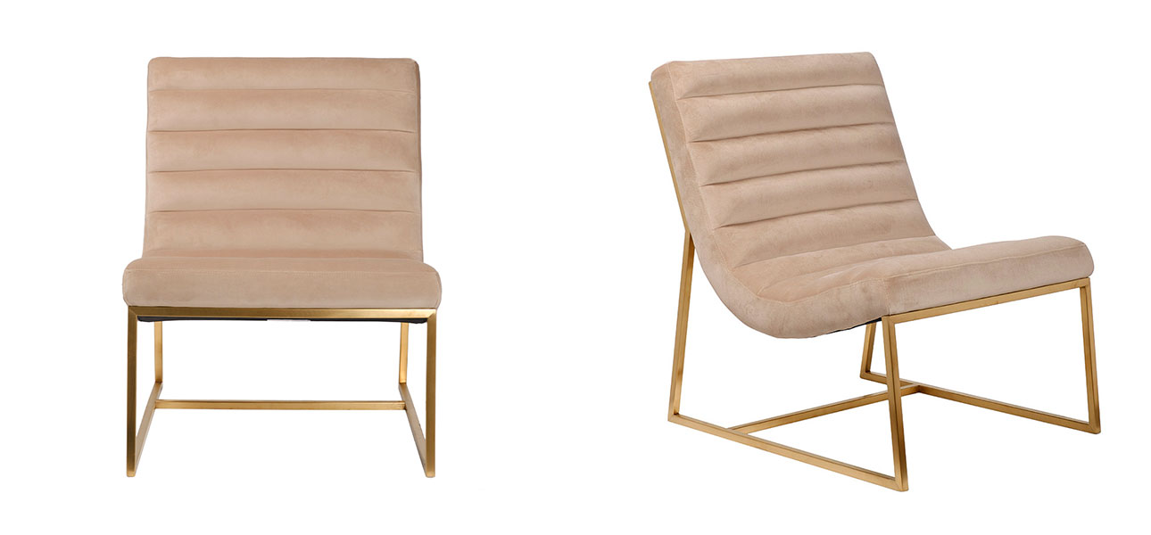 Кресло Great Basin matte gold - фото