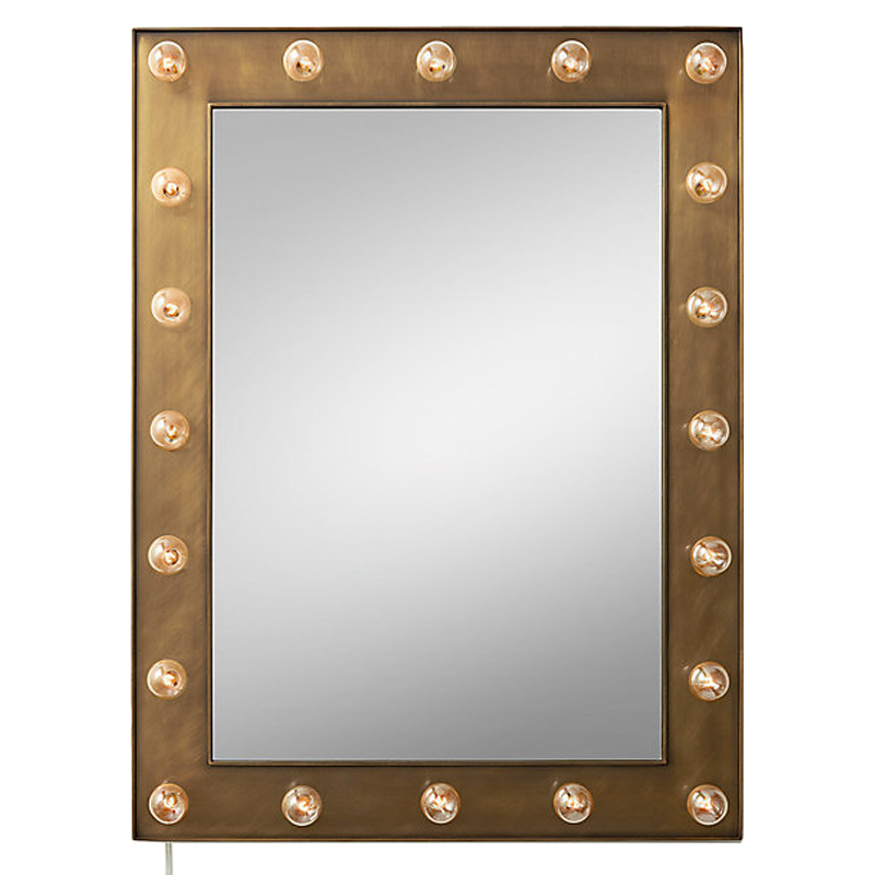 Зеркало с подсветкой Restoration Hardware ILLUMINATED Mirror brass Латунь сатинированная в Сочи | Loft Concept 