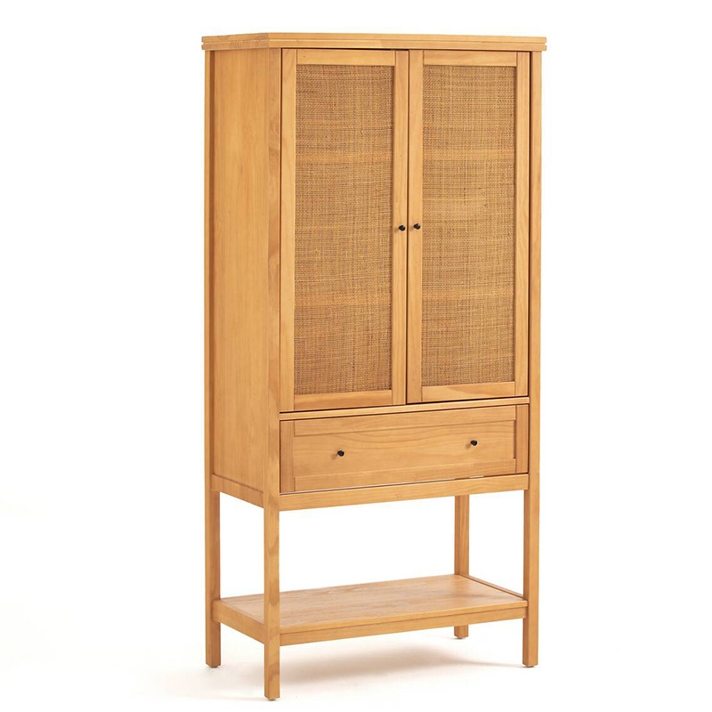 Шкаф Niels Wicker Cupboard 2 Doors Светлый дуб в Сочи | Loft Concept 