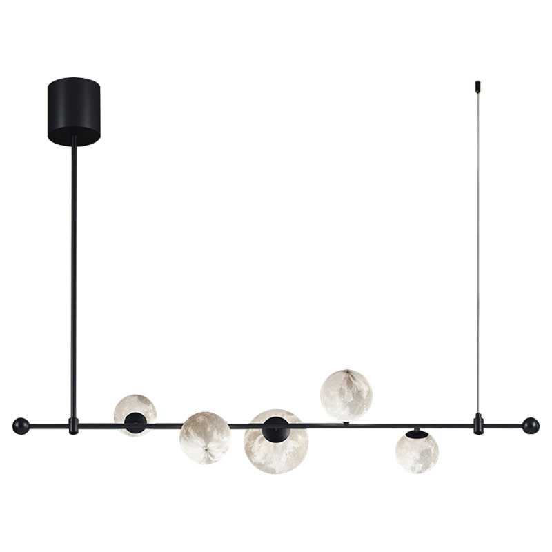 Светильник Tech Lighting Modern Rail Geometric Linear Suspension 5 Black Черный Белый в Сочи | Loft Concept 