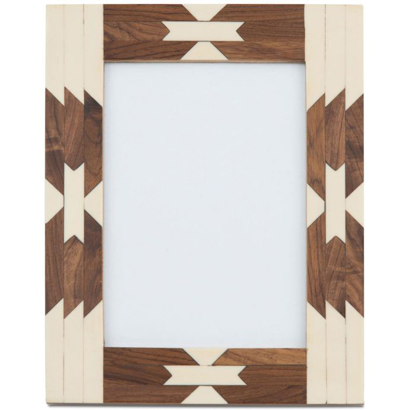 Фоторамка кость Beige Indian Wood Bone Inlay photo frame Бежевый Коричневый в Сочи | Loft Concept 