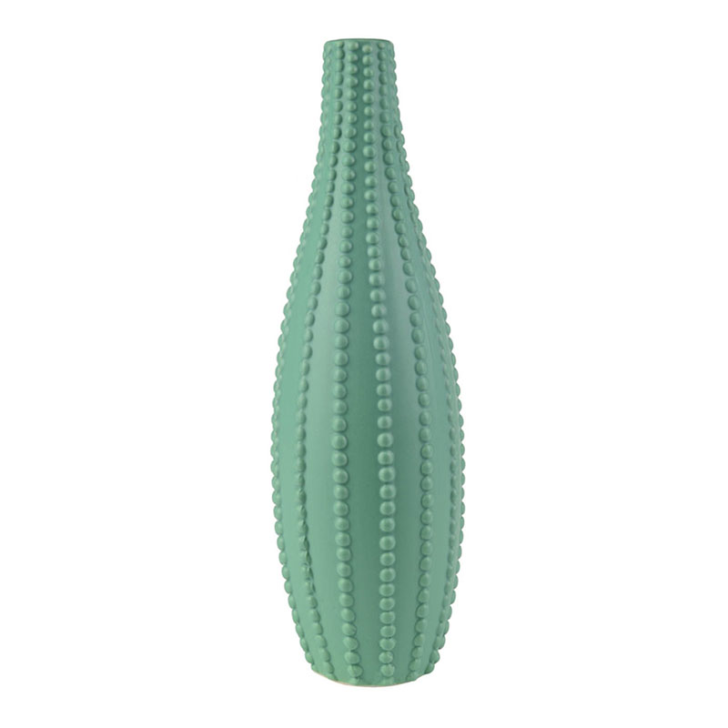 Ваза Ribbed Vase Narrow Throat turquoise 34 Бирюзовый в Сочи | Loft Concept 