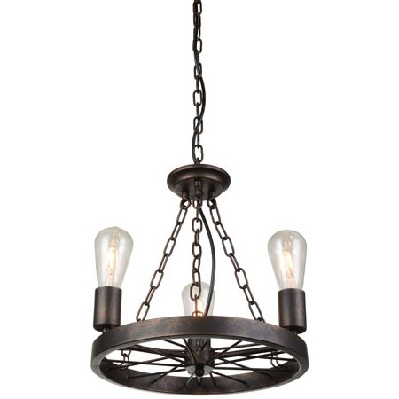 Подвесной светильник Loft Wheel Pendant 3 Коричневый винтаж в Сочи | Loft Concept 