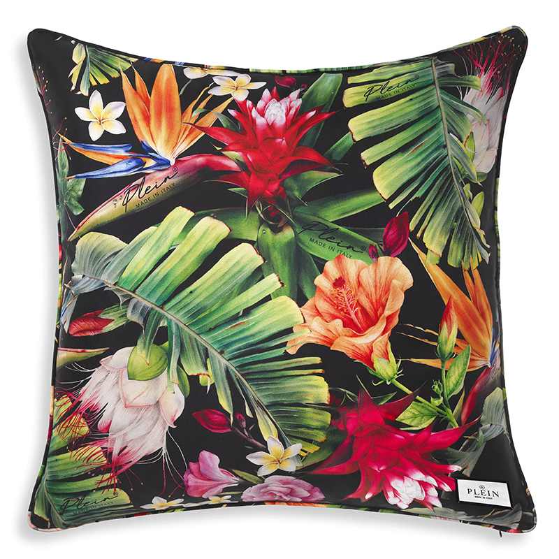 Подушка Philipp Plein Cushion Silk Jungledonna 70 x 70 Мульти в Сочи | Loft Concept 