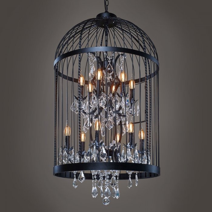 Люстра Steampunk Birdcage Chandelier 60 black Черный в Сочи | Loft Concept 