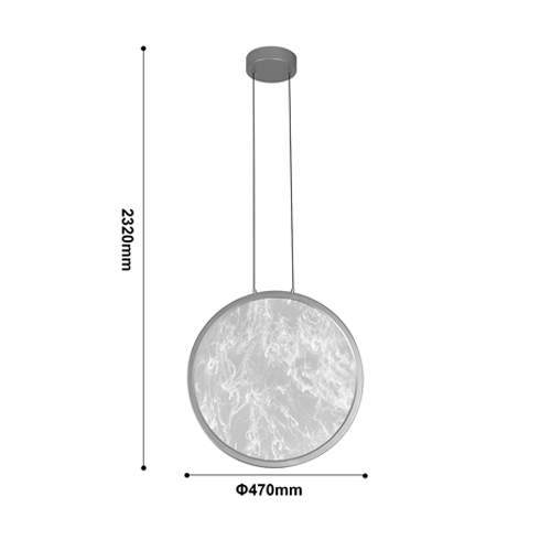 Светодиодный подвесной светильник круглой формы с металлической рамой золотого цвета Marble Glow 47 в Сочи