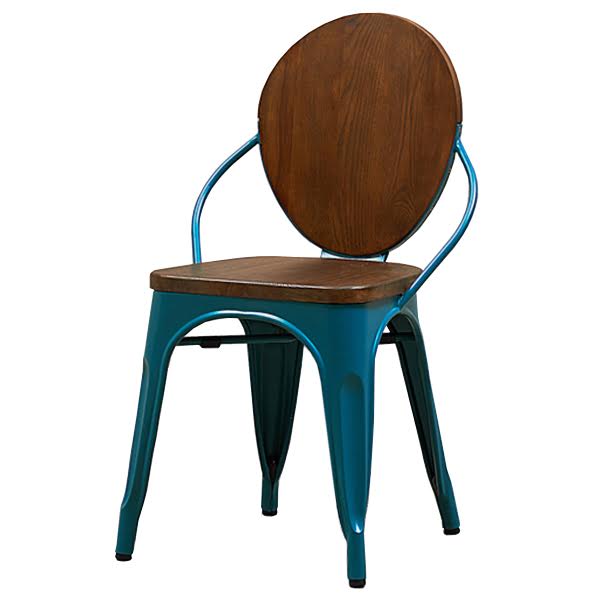 Стул Tolix chair Wooden Turquoise Дуб темный Бирюзовый в Сочи | Loft Concept 