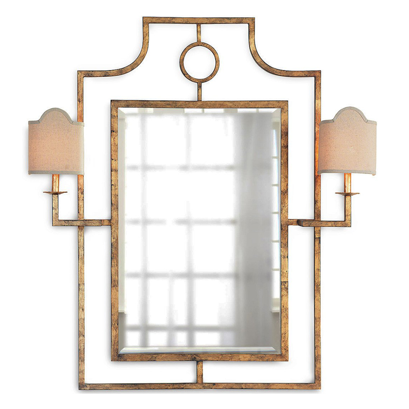 Зеркало с бра Mirror with Sconces Dairile Gold Золотой в Сочи | Loft Concept 