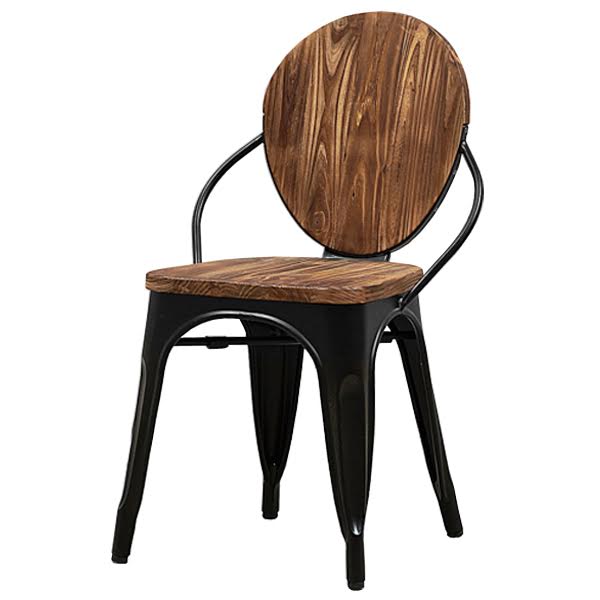 Стул Tolix chair Wooden Black Дуб темный Черный в Сочи | Loft Concept 