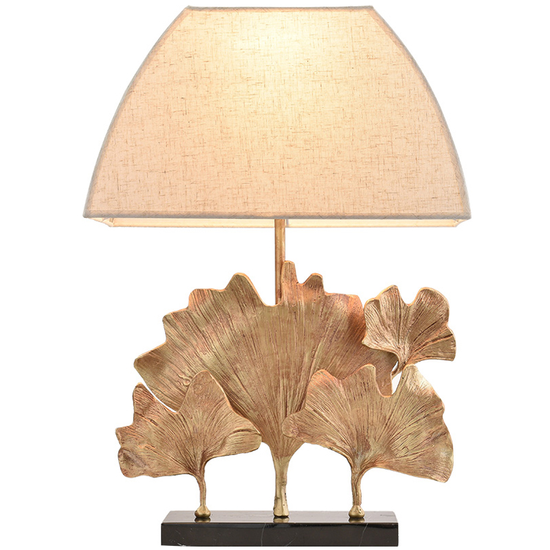 Настольная лампа Ginkgo Table lamp Молочный Латунь Черный в Сочи | Loft Concept 