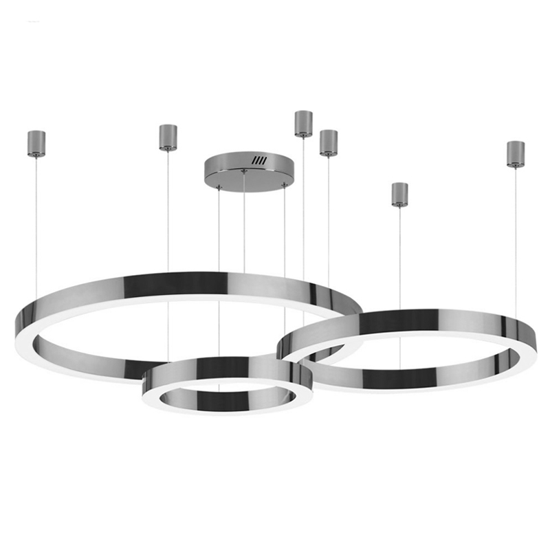 Люстра 3 Nickel Ring Horizontal Никель в Сочи | Loft Concept 